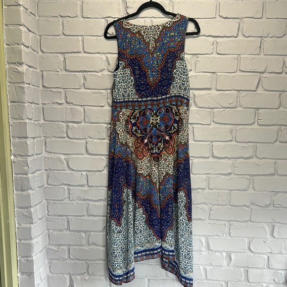 NWOT Studio One Blue and Red Maxi Dress size 8 - Picture 4 of 5